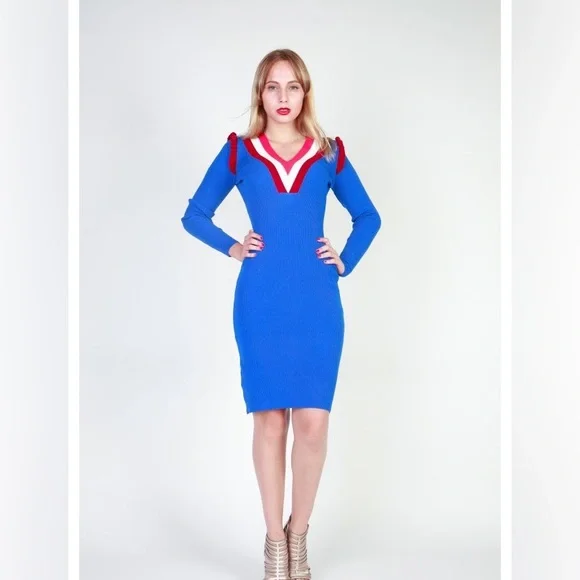 Pinko | Ribbed Midi Dress - Picture 1 of 7